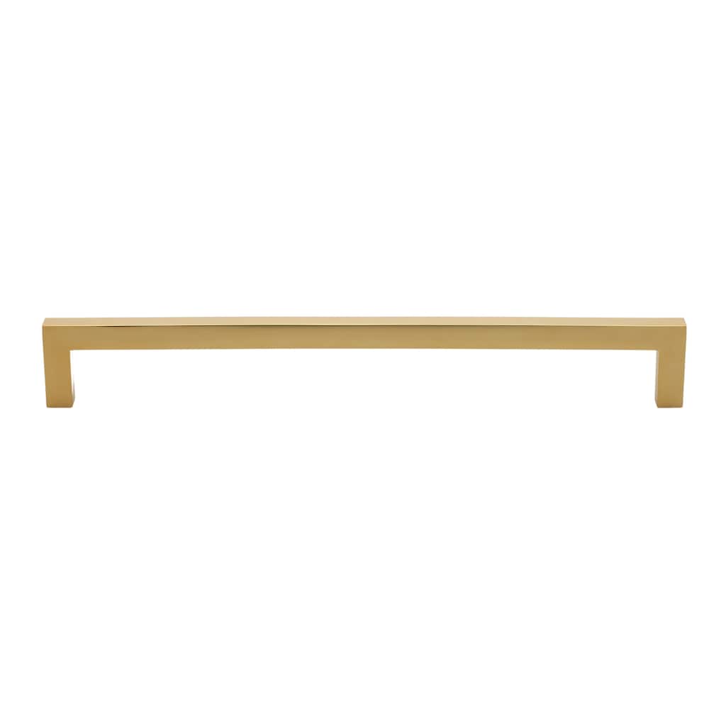 GlideRite 8-3/4 in. Center Gold Solid Square Bar Pulls (25-Pack) - Brass Gold