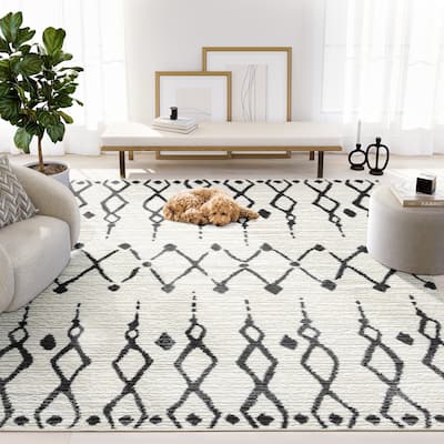 Abani Viva VIV160 Moroccan Geometric Tribal Area Rug