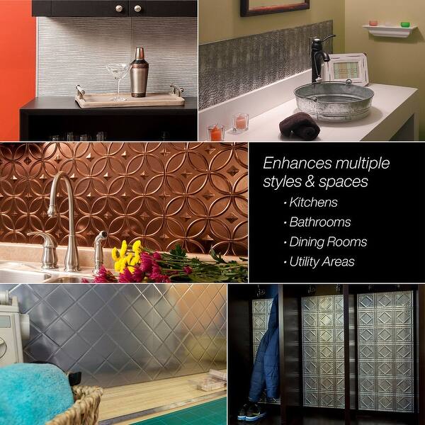 Shop Black Friday Deals On Fasade Waves Oil Rubbed Bronze 15 Square Foot Backsplash Kit Overstock 10318690 Sample