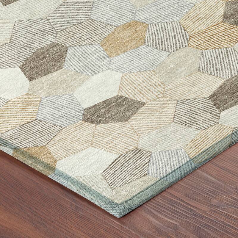 Machine Washable Indoor/ Outdoor Modern Loyd Chantille Rug