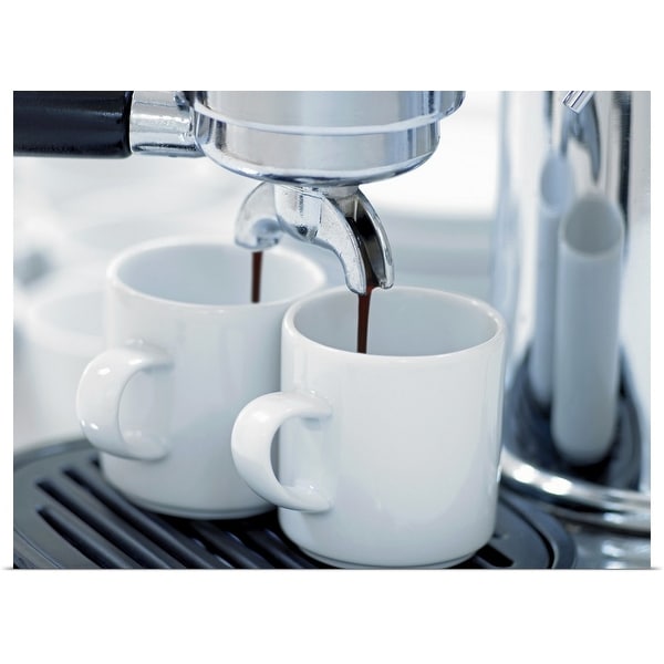 "Espresso machine making coffee" Poster Print
