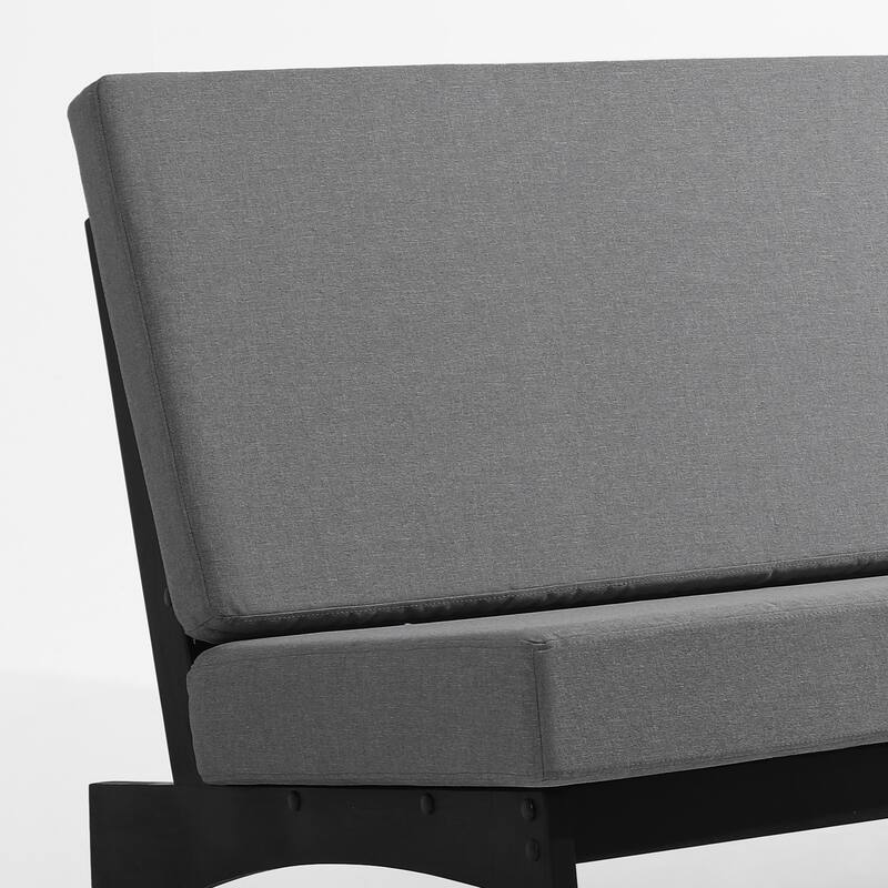 Patio Teak Wood Outdoor Loveseat with Cushion