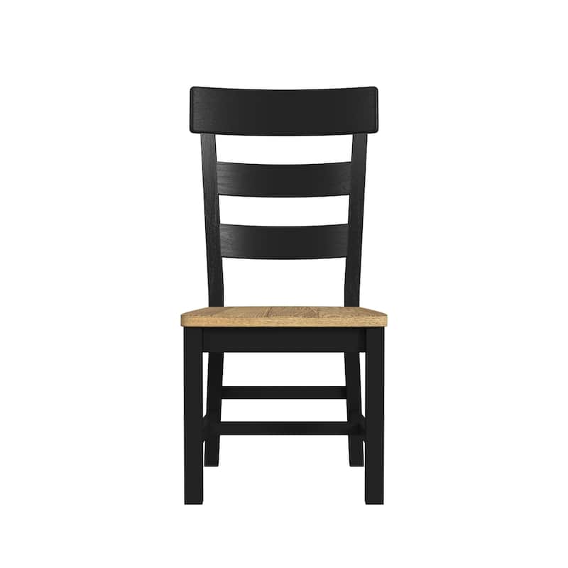 Hendricks Ladder Back Side Chair, Rustic Wheat and Raven (Set of 2)