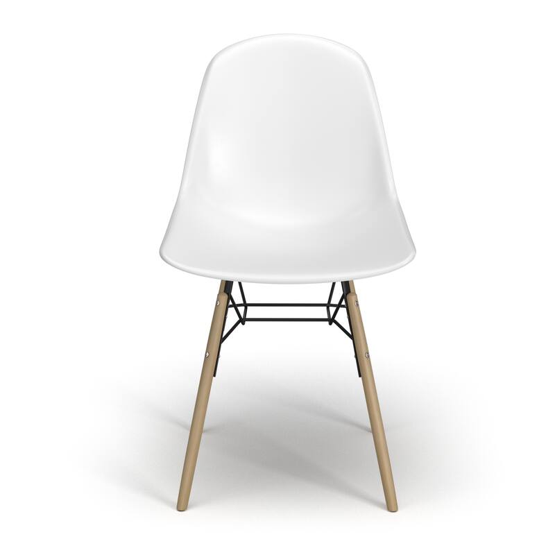 Lene Side Chairs with Natural Legs (Set of 2) - White