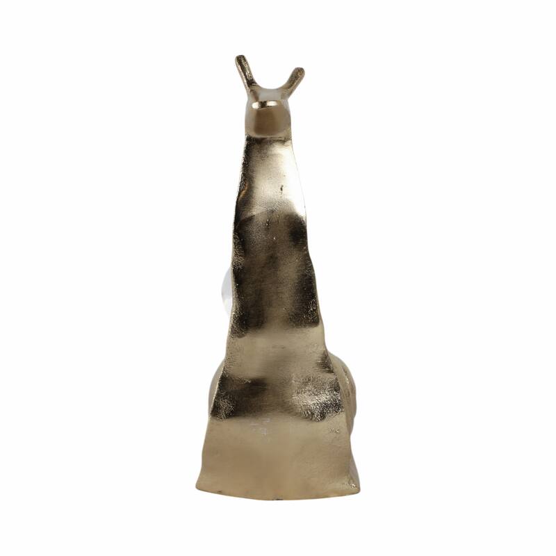 Metal and Glass Snail Figurine with Orb Accent Finish - 10" Gold - 4" x 4" x 10"
