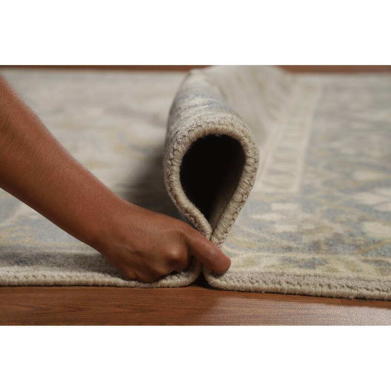 Oushak Indian Rug Hand-Knotted Wool Carpet - 8'1" x 9'10"