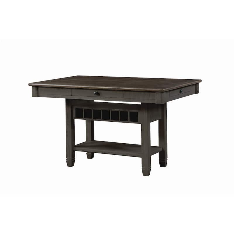 Moreen Black Gray Fabric Dining Room Set