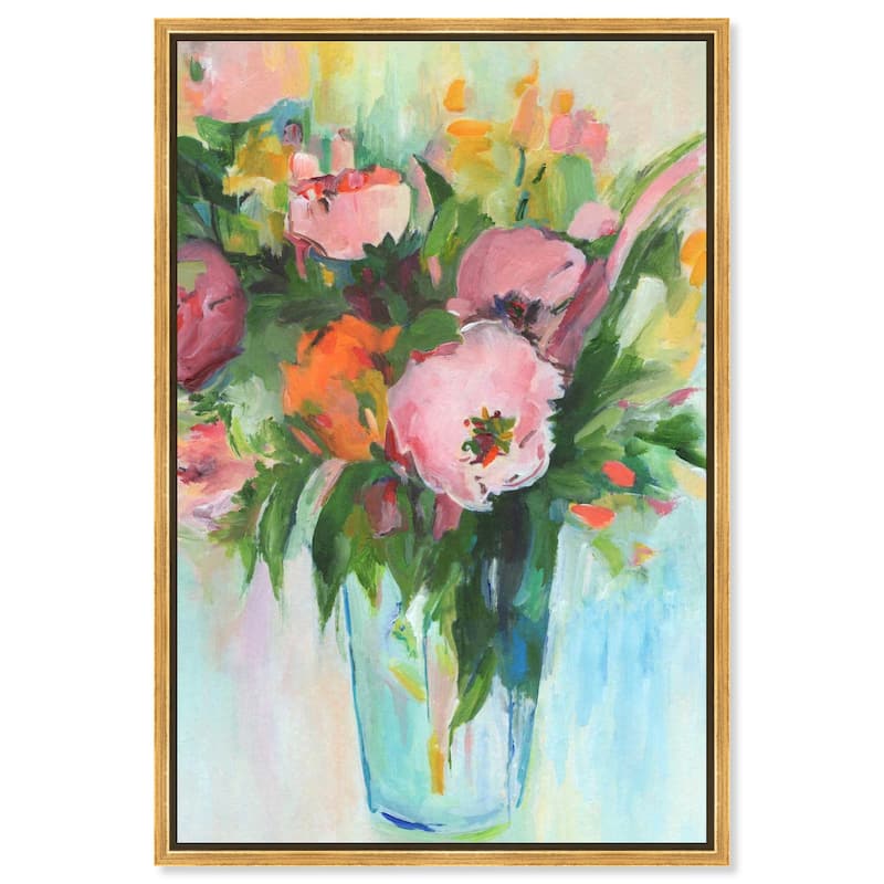 Charming Bouquet Canvas by Art Remedy - 10" x 15" - Gold