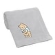 preview thumbnail 3 of 4, Lambs & Ivy Disney Baby Winnie the Pooh Hugs Gray Soft Fleece Baby Blanket