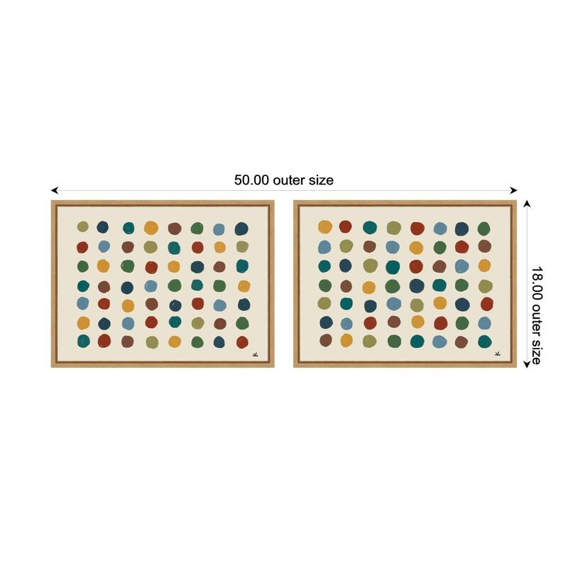 Kate and Laurel Meditation 3 2 Piece Framed Canvas Wall Art Set by Kelly Knaga