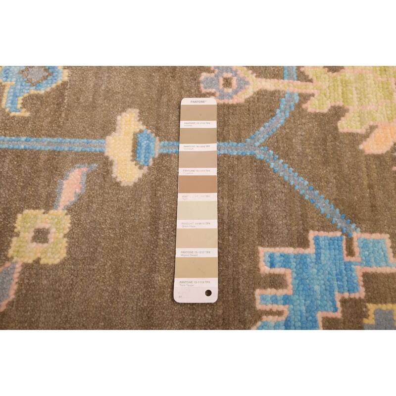 ECARPETGALLERY Hand-knotted Modern Oushak Brown Wool Rug - 7'11 x 9'11