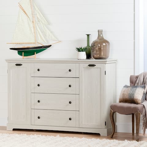 South Shore Lilak 4-Drawer Dresser with Doors