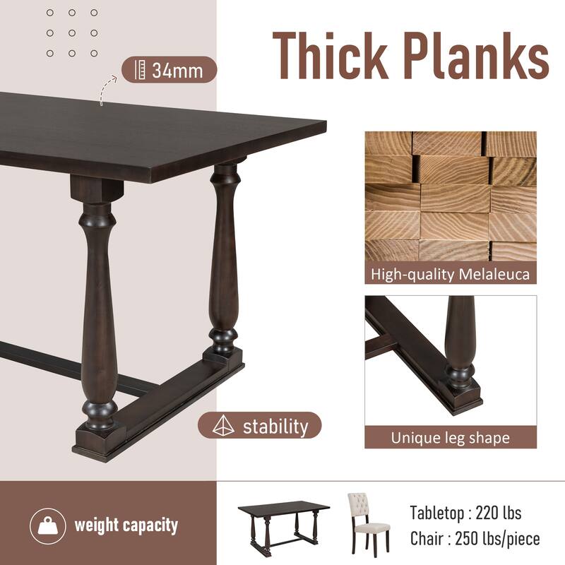 6-Piece Dining Table and Chair Set