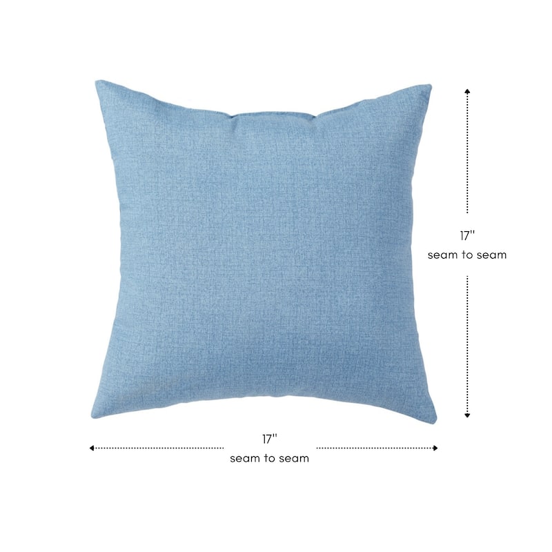 Solid Heathered Outdoor Square Throw Pillow (Set of 2)
