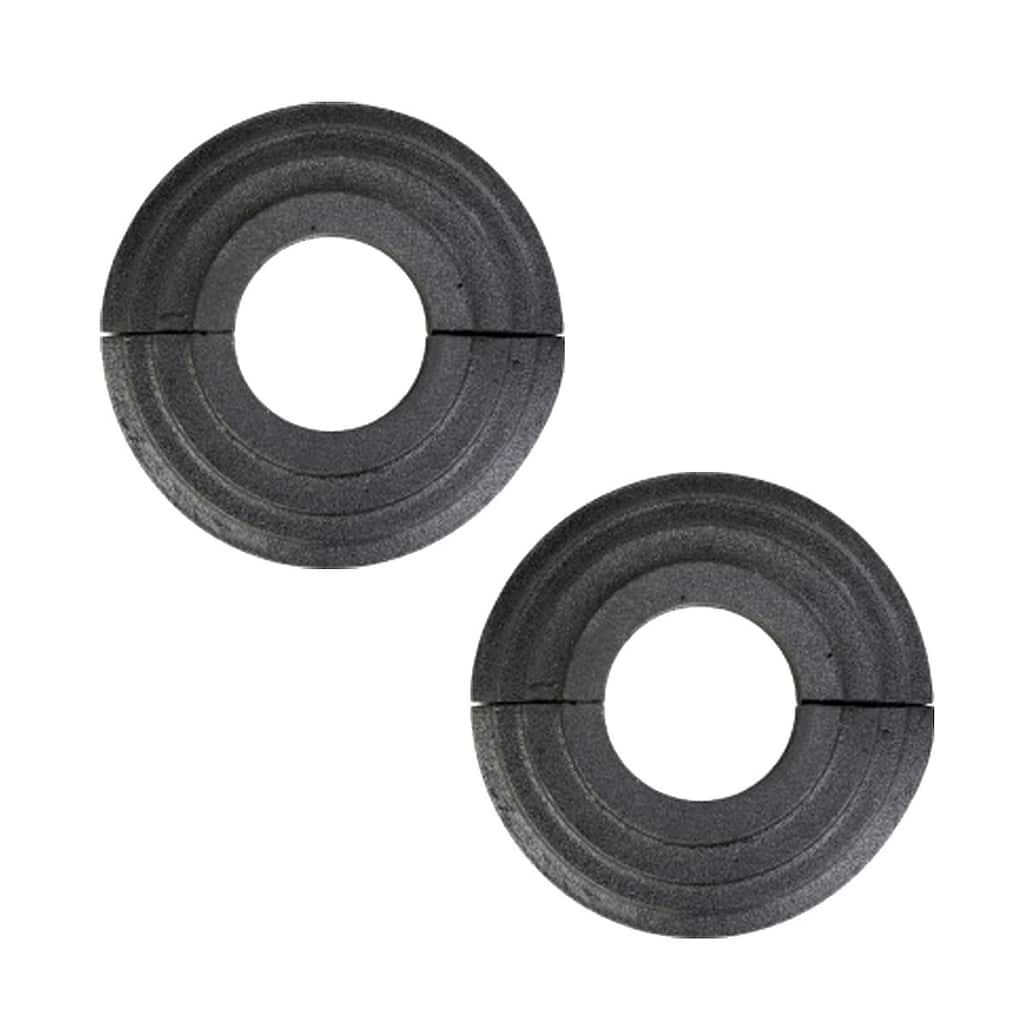 Black Radiator Flanges Aluminum Ring Plate Easy Snap On Decorative Plate 1.25" ID 3" OD IPS (Set of 2) Renovators Supply