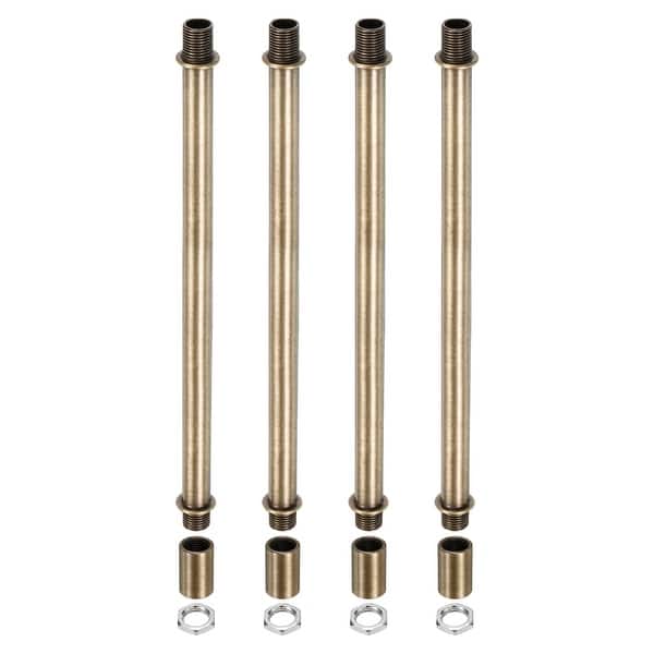 4set M10x1 Threaded Extension Rod Kit 200mm Coupling Nut Pipe Hex Nut