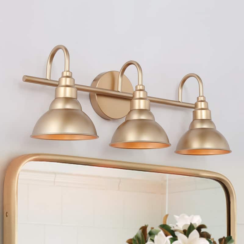 Modern Farmhouse Lodge Barn Metal Bathroom Vanity Lights Industrial Wall Sconce - L23"x W 6"x H 8.5"