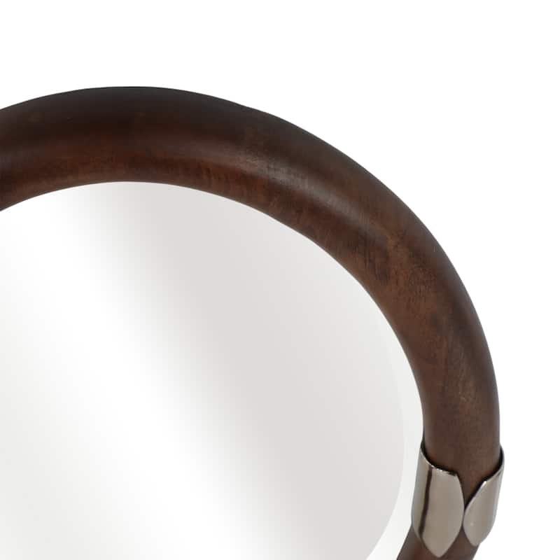 Metal Wall Mirrors Oval Shape Decorative (Set of 3) - 22/18/14" Brown - 14" x 2" x 22"