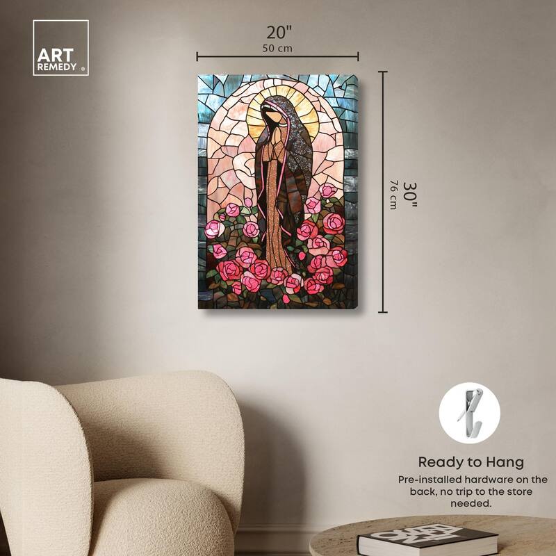 Glass Rosarium Guardian Canvas by Art Remedy, Gallery Wrapped