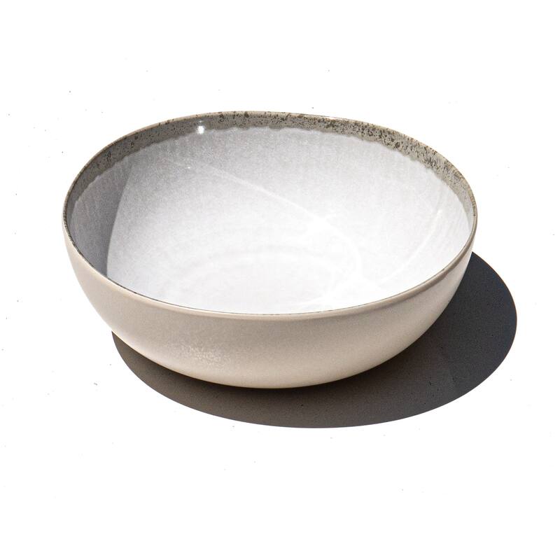 Abode Homewares Coastal Reactive NewWave Melamine Low Bowl - White - 7" - Set of 6
