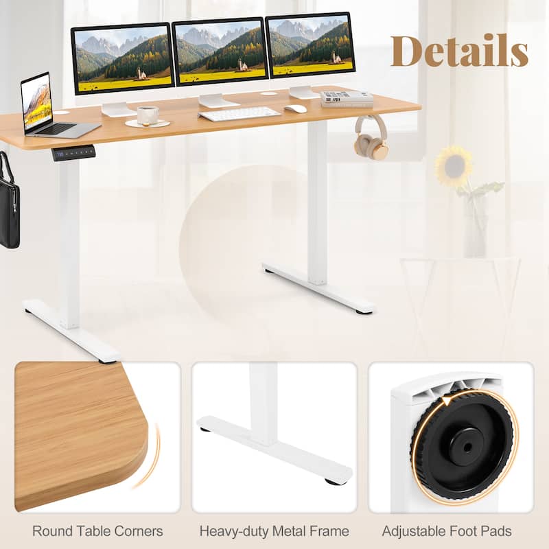 Electric Standing Desk with Memory Heights and Cable Management