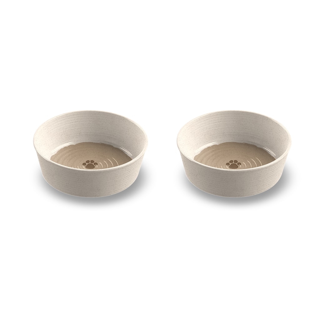 Abode Homewares Farmhouse Rustic Paw Merge Pet Bowl - Brown - Set of 2