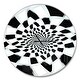 preview thumbnail 2 of 7, Designart 'Abstract Spiral Fractal Design' Oversized Modern Wall CLock