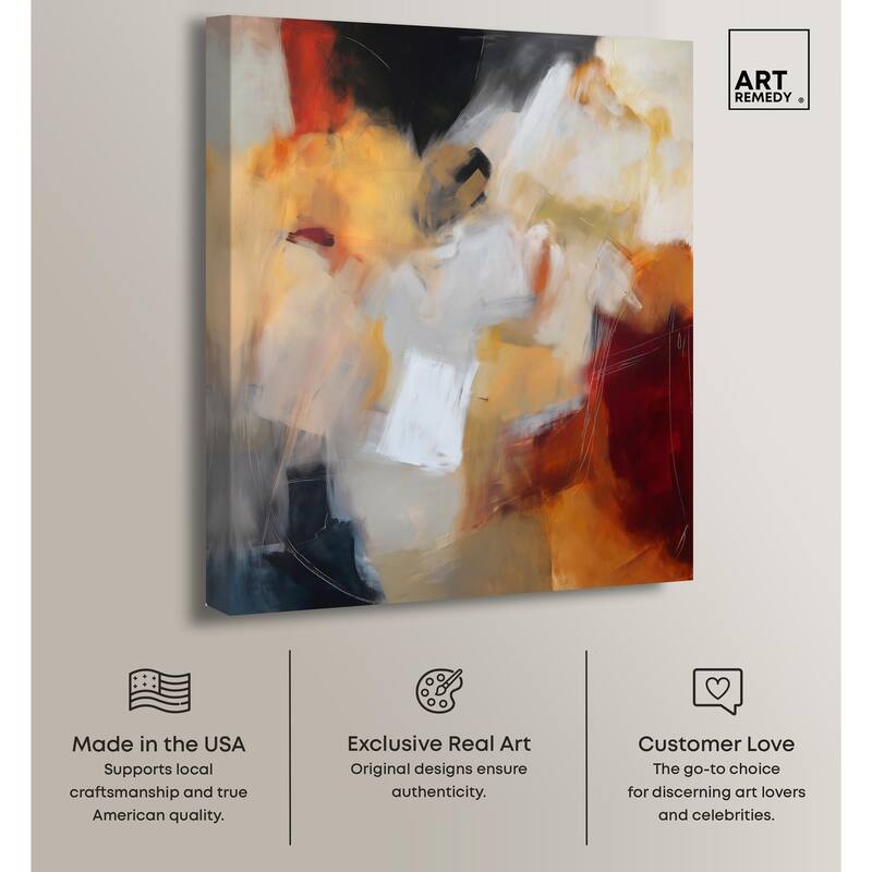 Earth and Fire III Canvas by Art Remedy, Gallery Wrapped