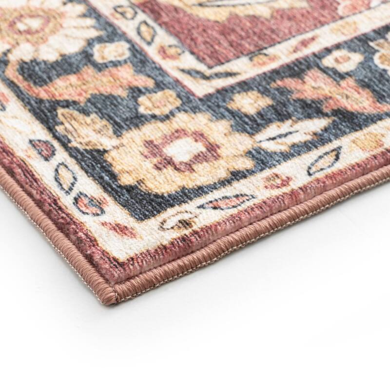 Smart Wash Ambient Glam Oriental Indoor Polyester Area Rug