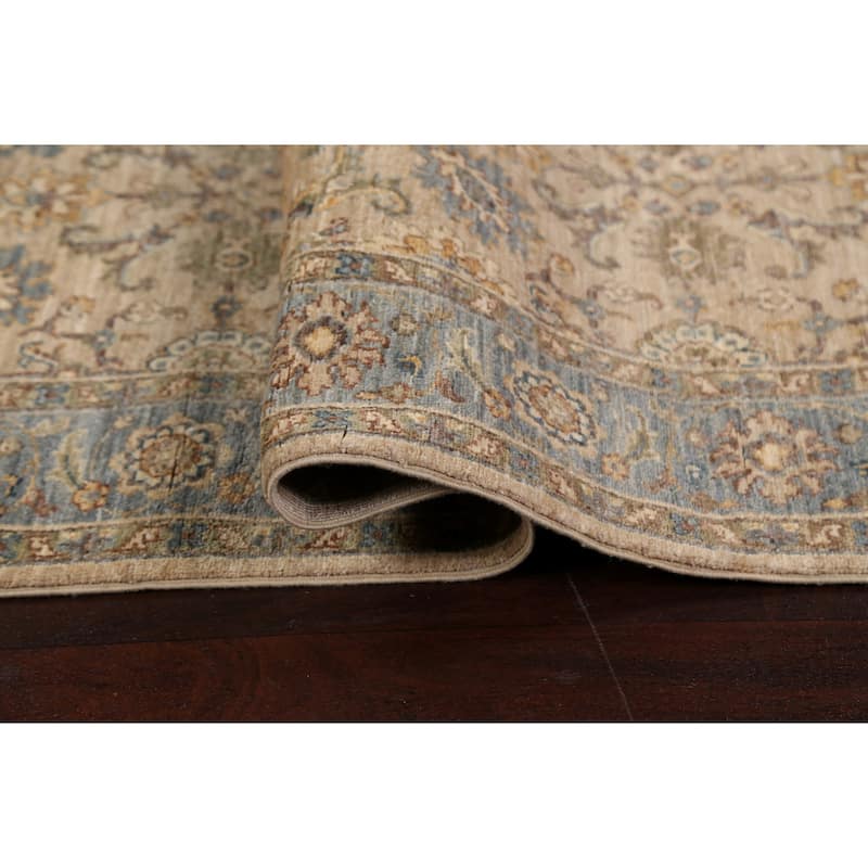 Vegetable Dye Floral Ziegler Oriental Runner Rug Hand-knotted Carpet - 2'11" x 11'4"
