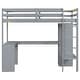 preview thumbnail 17 of 22, Solid Wood Loft Bed with L-Shaped Desk