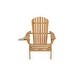 preview thumbnail 1 of 1, Foldable Adirondack Chair with cup holder, Natural color