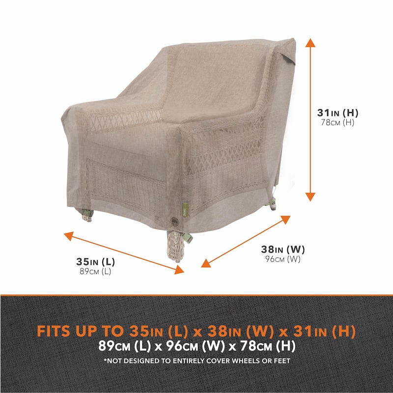 Modern Leisure® Garrison Patio Lounge/Club Chair Cover, Waterproof, 35"L x 38"W x 31"H, Sandstone, 2-Pack