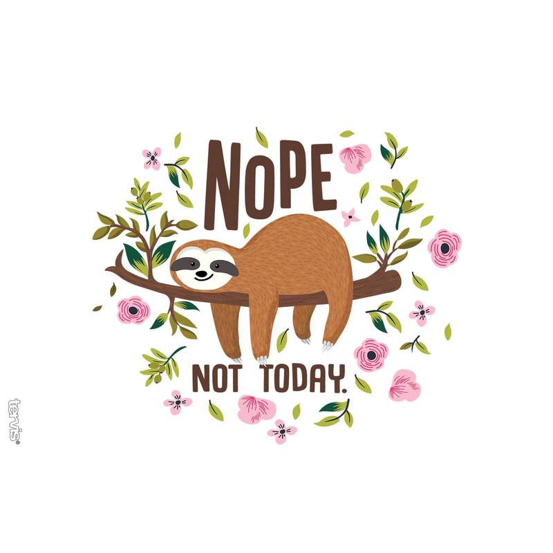 Tervis Sloth Nope Not Today Made in USA Double Walled Insulated Travel Tumbler, Classic - 16oz