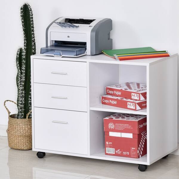 Homcom Indoor Office Filing Cabinet With 3 Storage Drawers Open Shelving 4 Caster Wheels For Easy Rolling Overstock 31691199 Established in 2019, in phoenix, arizona, the founders of anavate partners call on.