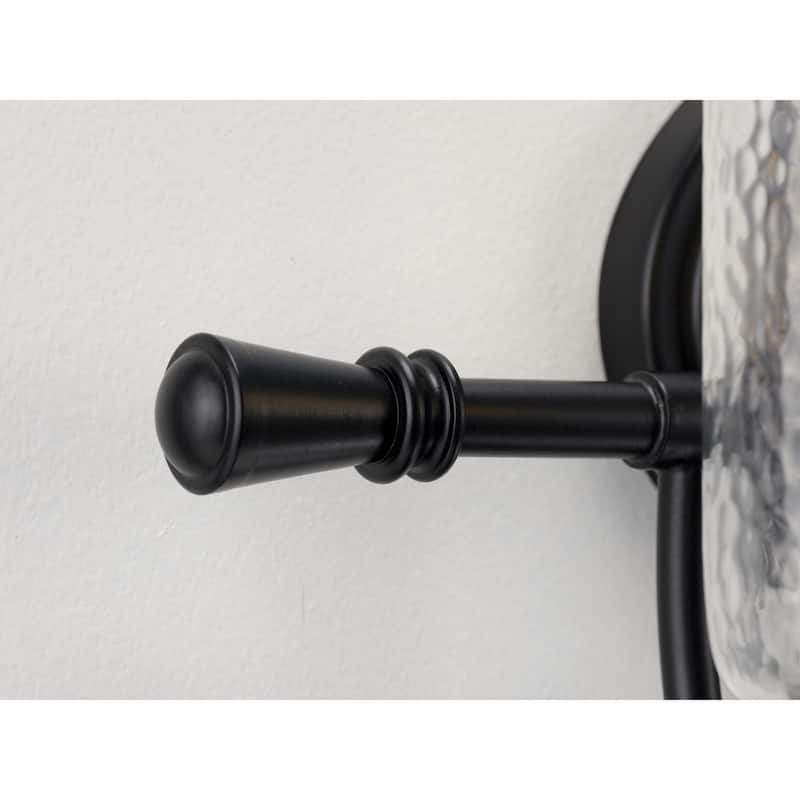 Bowman Collection Black Two-Light Bath - 7.75"H