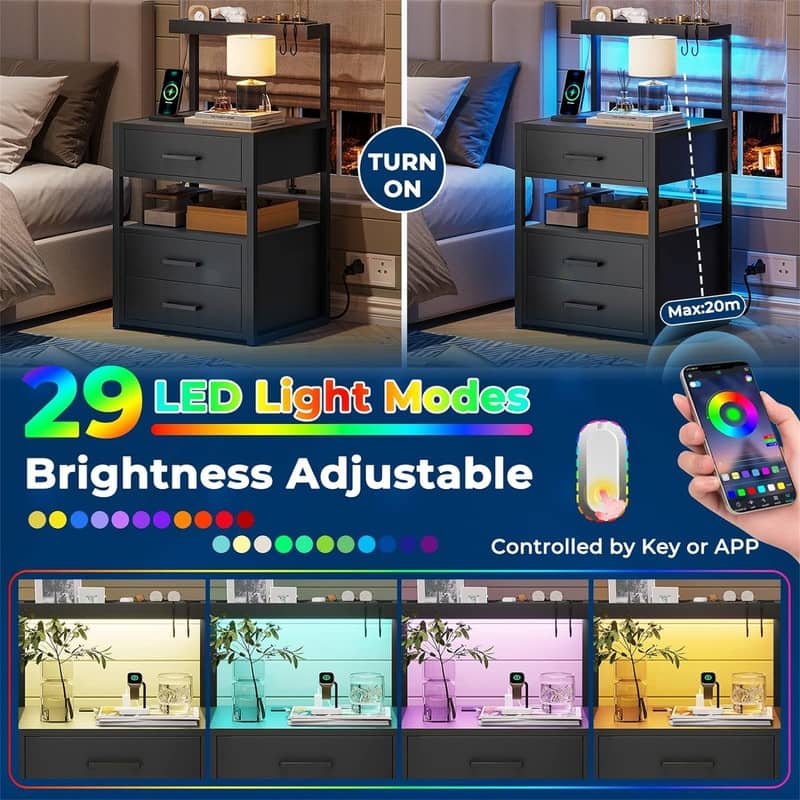 Nightstand with Charging Station