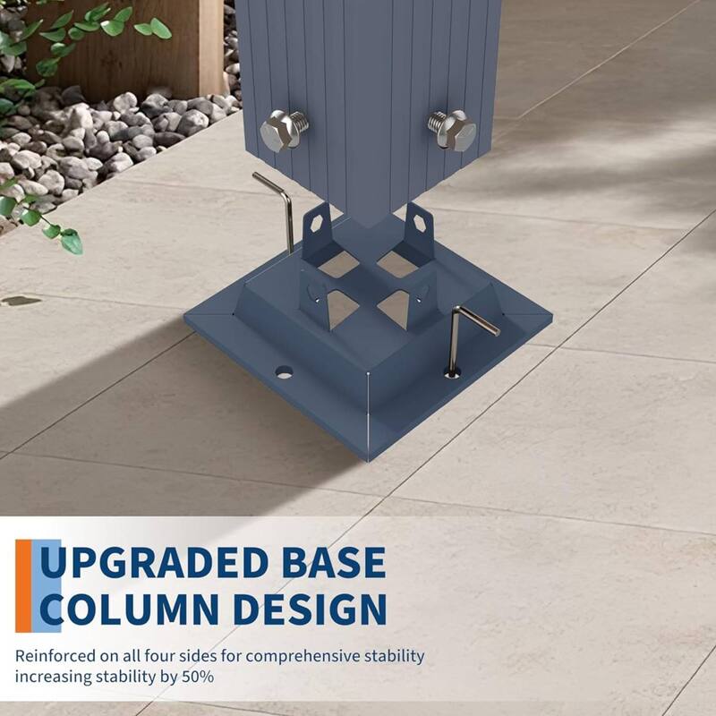 10x10 Ft Patio Outdoor Pergola and Gazebos for Existing Deck, Backyard Garden Porch