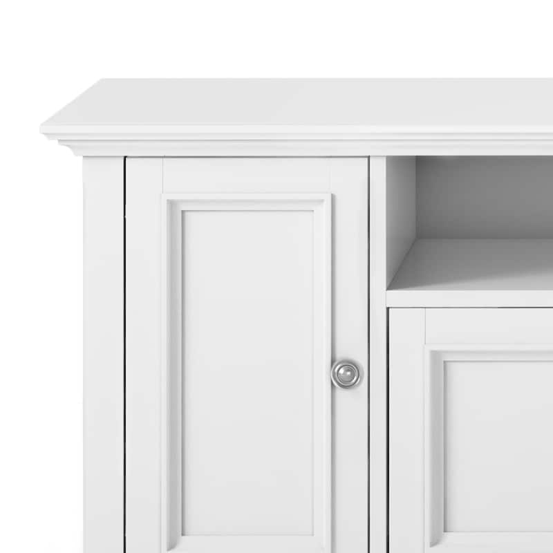 WYNDENHALL Halifax 72 inch Wide Solid Wood Transitional TV Stand - 72"w x 19"d x 26" h