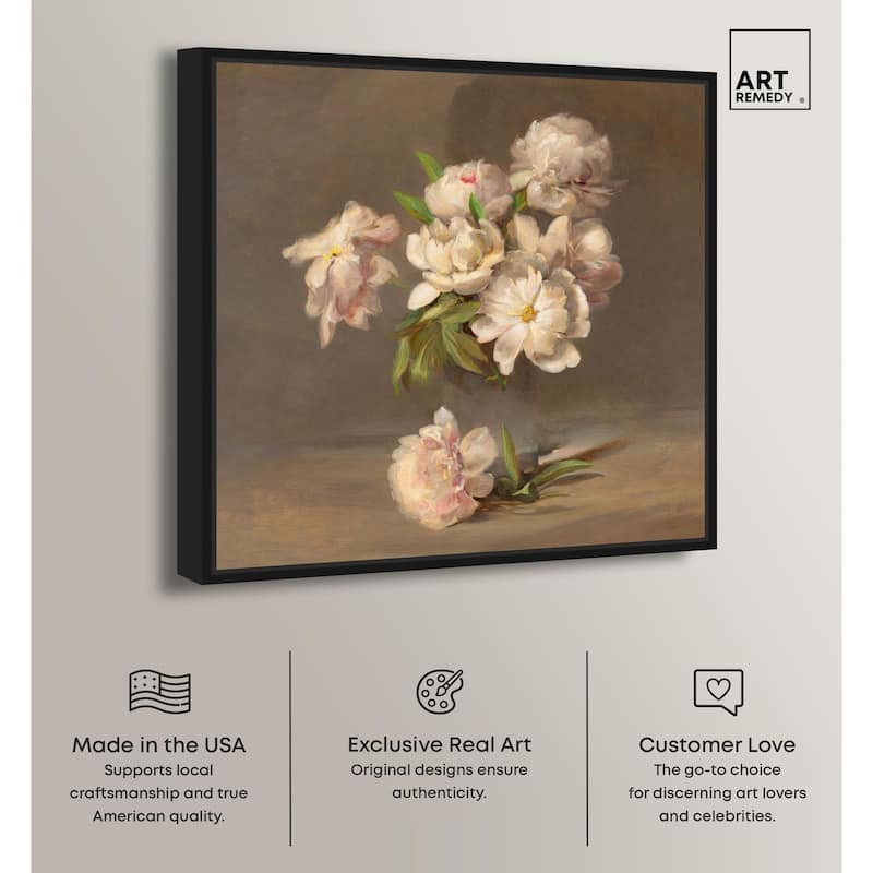Porter Peonies in a Vase Canvas by Art Remedy