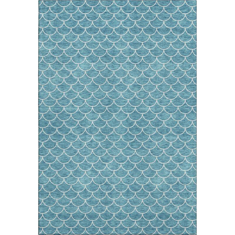 Premium Washable Super Soft Geo Scallops Mayfield Rug