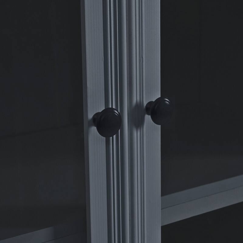 Freestanding 78" Tall Kitchen Pantry Storage Cabinet with Drop-Down Surface and Adjustable Shelves,Power Outlet for Organization