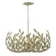 preview thumbnail 3 of 3, Broche 6 Light Champagne Green Tea Chandelier
