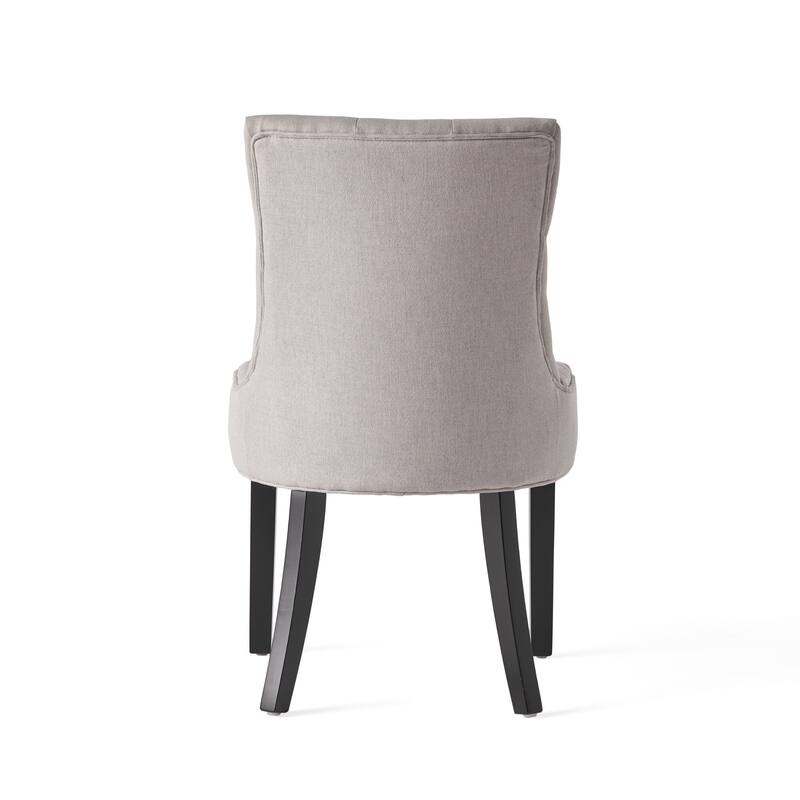 Roomfitters Tufted Dining Chairs with Curved Backrest and Upholstered Seat, Modern Accent Chairs, Set of 2