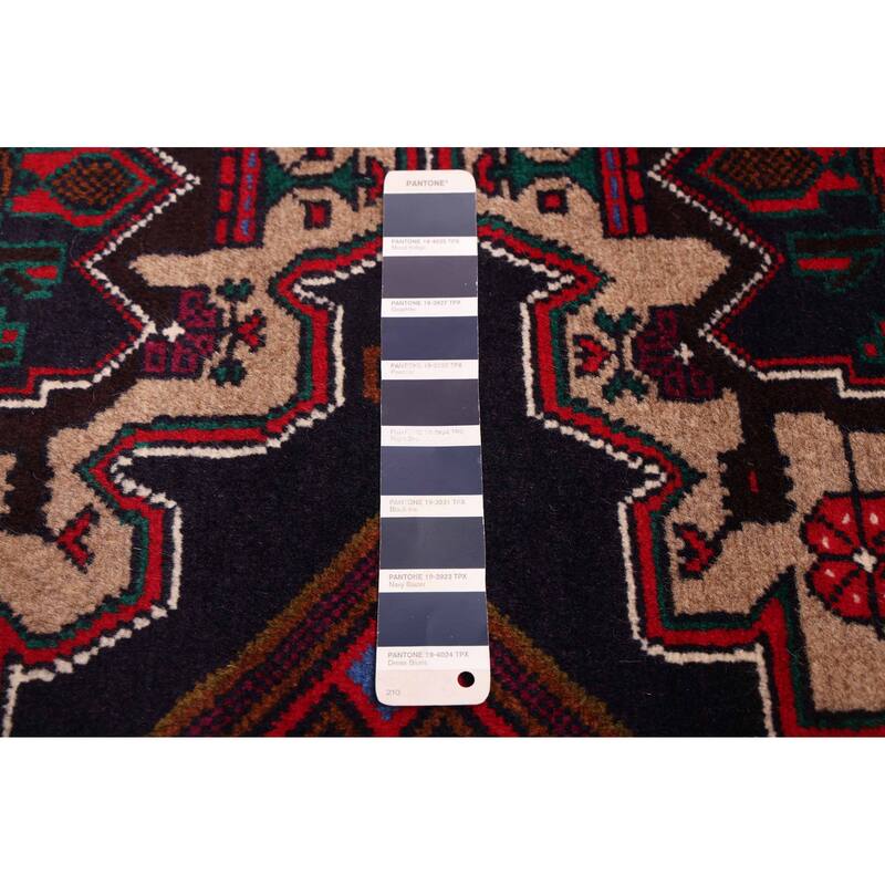 ECARPETGALLERY Hand-knotted Teimani Dark Navy Wool Rug - 3'7 x 6'5