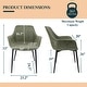 preview thumbnail 81 of 85, Markley Modern Leather Upholstered Dining Side Chairs with Black Iron Legs Accent Armchair for Home Kitchen Set of 4