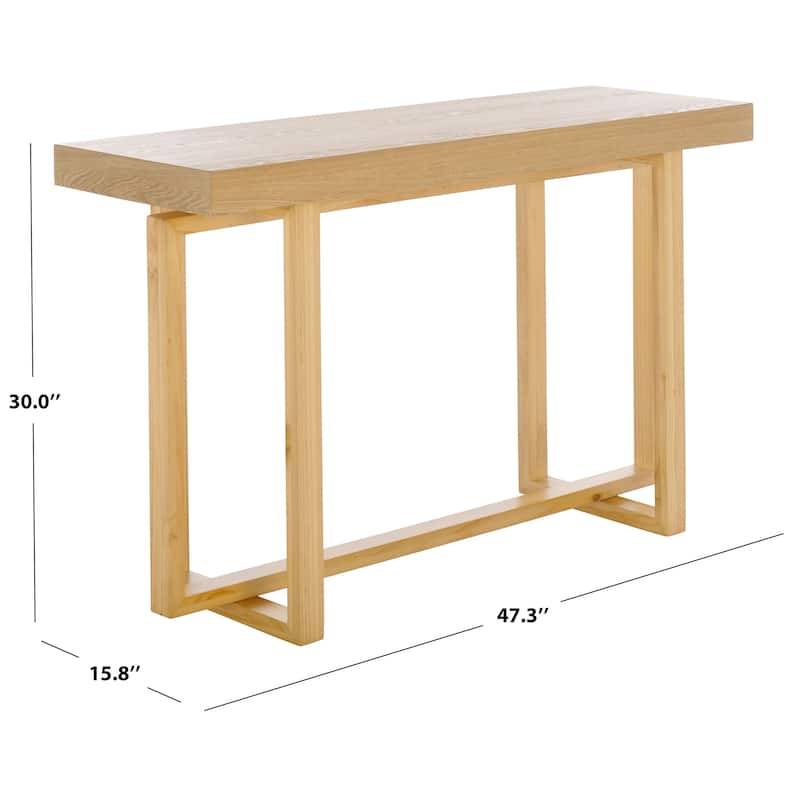 SAFAVIEH Otaki Solid Wood Console Table - 47"W x 16"D x 30"H