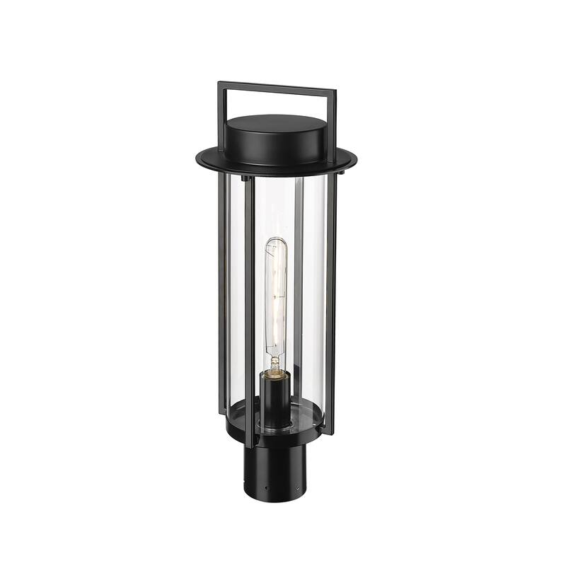 Millennium Lighting Russell 1 Light Outdoor Post Lantern in Powder Coat Black