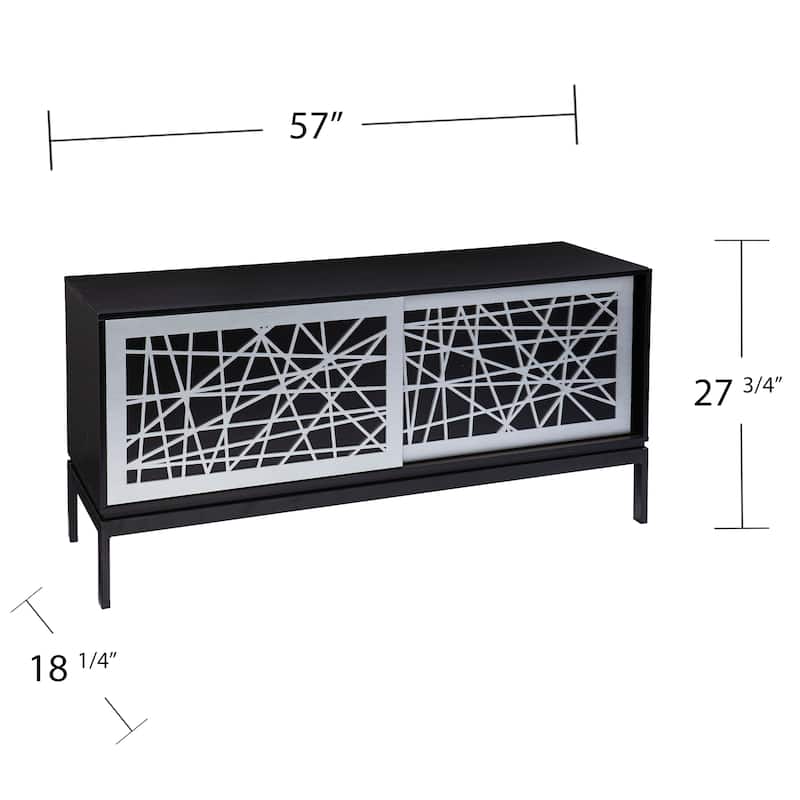 SEI Furniture Albers Contemporary Black Wood Media TV Stand for TV's up to 54"