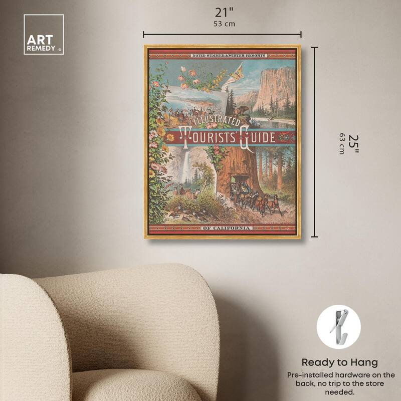 Tourists' Guide to California Canvas by Art Remedy